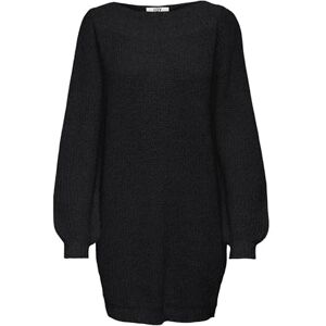 JDY Jacqueline de Yong Stickad klänning stickad ubåt urringningsklänning, svart, XXS JDY Jacqueline de Yong Stickad klänning stickad ubåt urringningsklänning, svart, XXS