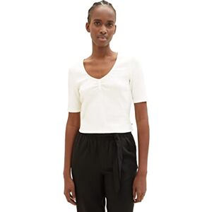 TOM TAILOR Denim Damer T-shirt 1035389, 10348 Gardenia White, M TOM TAILOR Denim Damer T-shirt 1035389, 10348 Gardenia White, M