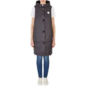 Giorgio Armani Women's Hållbar ärmlös huvtröja sidologotypplatta Isolerad jacka Black M Giorgio Armani Women's Hållbar ärmlös huvtröja sidologotypplatta Isolerad jacka Black M