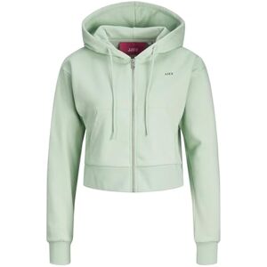 JJXX Kvinnlig huvtröja med dragkedja JXAbbie, Grå jade/tryck: formell trädgård -logotyp, S JJXX Kvinnlig huvtröja med dragkedja JXAbbie, Grå jade/tryck: formell trädgård -logotyp, S