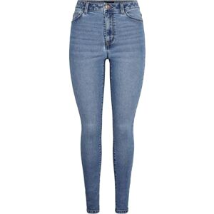 PIECES Jeansbyxor för kvinnor, Mellanblå denim, 30/S/L PIECES Jeansbyxor för kvinnor, Mellanblå denim, 30/S/L