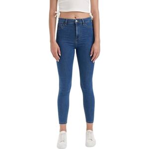 DeFacto Dam Stilvolle Hosen Modische Jeggings Bequeme Jeanshose damjeans och slang, Mellanblått, 46 DeFacto Dam Stilvolle Hosen Modische Jeggings Bequeme Jeanshose damjeans och slang, Mellanblått, 46