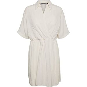 VERO MODA dam Vmchris Ss Short Wrap Dress WVN klänning, Björk, M VERO MODA dam Vmchris Ss Short Wrap Dress WVN klänning, Björk, M
