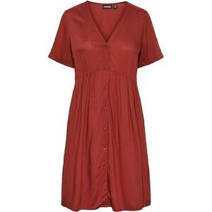 PIECES Dam Pclaura Ss Dress Bc-klänning, Bränd henna, XL PIECES Dam Pclaura Ss Dress Bc-klänning, Bränd henna, XL