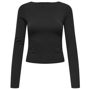 ONLY Onlkiss Life Ls Open Bac Top Cc JRS Noos, svart, 3XL ONLY Onlkiss Life Ls Open Bac Top Cc JRS Noos, svart, 3XL
