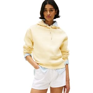 Tommy Hilfiger damtröja huvtröja, Gul (Frozen vaniljsås), XS Tommy Hilfiger damtröja huvtröja, Gul (Frozen vaniljsås), XS