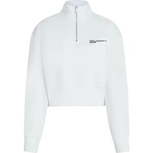KARL LAGERFELD JEANS , dam, halvlång dragkedja, normal passform, vit, XL KARL LAGERFELD JEANS , dam, halvlång dragkedja, normal passform, vit, XL