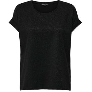 ONLY Onlmoster Glitter S/S Top JRS, svart, XL ONLY Onlmoster Glitter S/S Top JRS, svart, XL