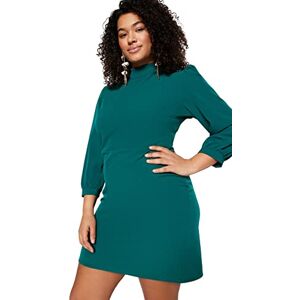Trendyol Dam plus size klänning grön A-linje klänning, Grön, 42 plus size Trendyol Dam plus size klänning grön A-linje klänning, Grön, 42 plus size