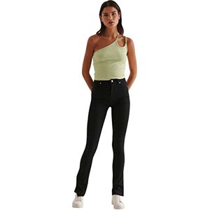 NA-KD skinny jeans med sidoslitsbyxor för kvinnor, Svart, 38 SE NA-KD skinny jeans med sidoslitsbyxor för kvinnor, Svart, 38 SE