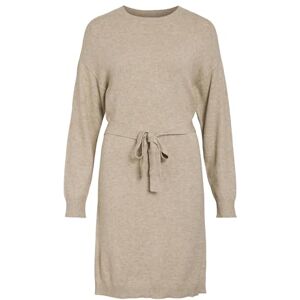 Vila VIRIL O-hals L/S bälte stickad klänning – NOOS, Naturlig blandning, XS Vila VIRIL O-hals L/S bälte stickad klänning – NOOS, Naturlig blandning, XS