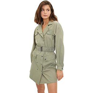 Trendyol kvinnor mini blazer klänning normal vävd klänning, Khaki, 66 SE Trendyol kvinnor mini blazer klänning normal vävd klänning, Khaki, 66 SE