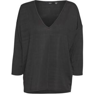 VERO MODA VMKANVA 3/4 glitter V-hals topp JRS, Svart/detalj: svart Lurex, M VERO MODA VMKANVA 3/4 glitter V-hals topp JRS, Svart/detalj: svart Lurex, M