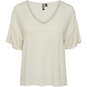 PIECES Dam, Pcbillo, överdimensionerad t-shirt, Lurex Stripes Noos, t-shirt, Ljus vit/detalj: guld Lurex, L PIECES Dam, Pcbillo, överdimensionerad t-shirt, Lurex Stripes Noos, t-shirt, Ljus vit/detalj: guld Lurex, L
