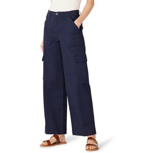 Amazon Essentials dam hög avslappnad passform full längd bred ben cargo kaki byxa, Marinblått Xsp, 54 Amazon Essentials dam hög avslappnad passform full längd bred ben cargo kaki byxa, Marinblått Xsp, 54