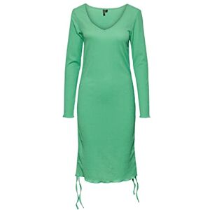 PIECES PCBENDY LS Ruching Dress BC, Irländsk grön, M PIECES PCBENDY LS Ruching Dress BC, Irländsk grön, M
