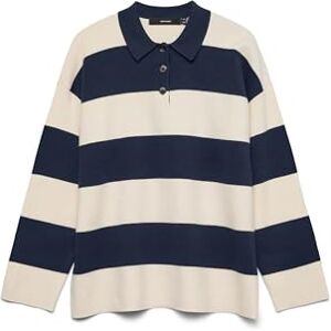 VERO MODA Vmsaba Poloneck Ls pullover Noos, marinblå blazer, XL VERO MODA Vmsaba Poloneck Ls pullover Noos, marinblå blazer, XL