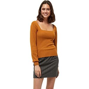 DESIRES Gry Squared Neck Tröja för kvinnor, Buckthorn Brown, XL DESIRES Gry Squared Neck Tröja för kvinnor, Buckthorn Brown, XL