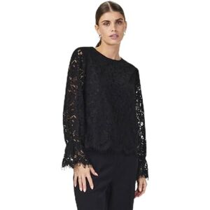 YAS Y.A.S perla Ls Lace Top S. Noos, svart, XS YAS Y.A.S perla Ls Lace Top S. Noos, svart, XS