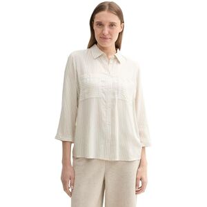TOM TAILOR damblus, 35911 – Beige vit tunn remsa, 40 TOM TAILOR damblus, 35911 – Beige vit tunn remsa, 40