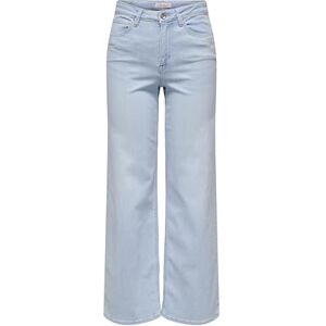 ONLY Onlmadison Blush Hw Wide DNM Cro495 Noos, Ljusblå blekt denim, 34/S/L ONLY Onlmadison Blush Hw Wide DNM Cro495 Noos, Ljusblå blekt denim, 34/S/L