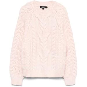 VERO MODA Vmjada Ls O-hals kabel tröja, Rosa Dogwood, S VERO MODA Vmjada Ls O-hals kabel tröja, Rosa Dogwood, S
