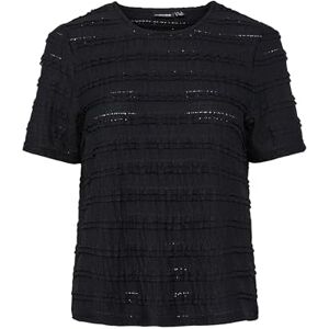 PIECES damer Pcanine Ss O-Neck Top mm T-Shirt, svart, L PIECES damer Pcanine Ss O-Neck Top mm T-Shirt, svart, L