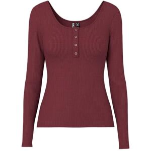 PIECES dam Långärmad tröja Pckitte Ls Top Noos Bc, tawny port, M PIECES dam Långärmad tröja Pckitte Ls Top Noos Bc, tawny port, M