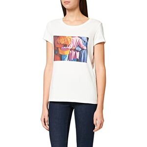 Comma Kortärmad dam-T-shirt, 01d4 placerad skjorta vit, 40 SE Comma Kortärmad dam-T-shirt, 01d4 placerad skjorta vit, 40 SE