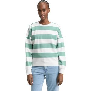 TOM TAILOR Denim 1045508 sweatshirt dam, 40006 – blekt grön vit remsa, XXL TOM TAILOR Denim 1045508 sweatshirt dam, 40006 – blekt grön vit remsa, XXL