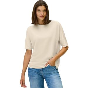 Cecil T-shirt med knappdetalj, ljusbeige, XS Cecil T-shirt med knappdetalj, ljusbeige, XS
