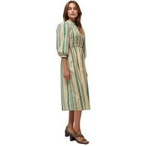 Minus Damer april Casual Dress, Ivy Green Stripes, 34 SE Minus Damer april Casual Dress, Ivy Green Stripes, 34 SE