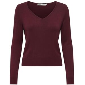 ONLY Onlvenice Life Ls V-neck tröja KNT Nca, Cabernet, XL ONLY Onlvenice Life Ls V-neck tröja KNT Nca, Cabernet, XL
