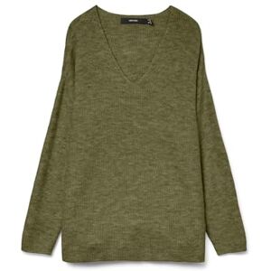 VERO MODA Vmcrewlefile Ls V-hals blus Noos, Kapulet oliv, XS VERO MODA Vmcrewlefile Ls V-hals blus Noos, Kapulet oliv, XS
