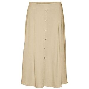VERO MODA Dam Vmjesmilo Hw Calf Skirt WVN Ga Noos Rock, Irländsk grädde, M VERO MODA Dam Vmjesmilo Hw Calf Skirt WVN Ga Noos Rock, Irländsk grädde, M