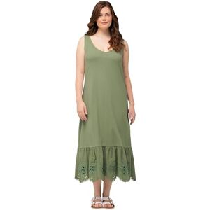 Ulla Popken dam jersey rem klänning med broderi anglaisklänning, Salvia, 46/48 SE Ulla Popken dam jersey rem klänning med broderi anglaisklänning, Salvia, 46/48 SE