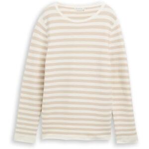 TOM TAILOR damtröja, 39421 – Sand Stone Offwhite Stripe, 3XL TOM TAILOR damtröja, 39421 – Sand Stone Offwhite Stripe, 3XL