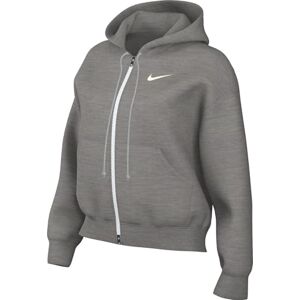 NIKE sportkläder Phoenix fleece damhuvtröja med genomgående dragkedja, Dk Grey Heather/Sail, HJ0995-063, 2XL NIKE sportkläder Phoenix fleece damhuvtröja med genomgående dragkedja, Dk Grey Heather/Sail, HJ0995-063, 2XL