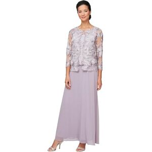 Alex Evenings Womens Long and Tea Length Mock Lace Jacket (Regular Petite) Special Occasion Dress, Smokey Orchid, 8 US Alex Evenings Womens Long and Tea Length Mock Lace Jacket (Regular Petite) Special Occasion Dress, Smokey Orchid, 8 US