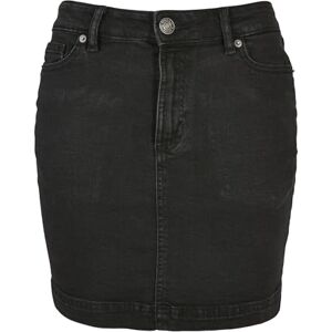 Urban Classics Dam Ladies Organic Stretch Denim minikjol, Svart tvättad, 29 Urban Classics Dam Ladies Organic Stretch Denim minikjol, Svart tvättad, 29