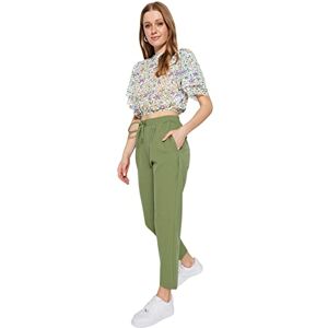 Trendyol Dam normal midja raka ben byxor, ljus kaki, 38, Ljus khaki, 64 SE Trendyol Dam normal midja raka ben byxor, ljus kaki, 38, Ljus khaki, 64 SE