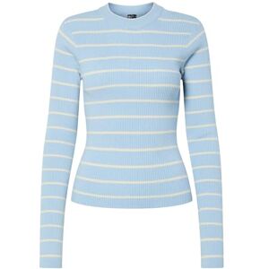 PIECES Pcmira New Ls O-hals stickad Noos Bc, Kashmirblå, M PIECES Pcmira New Ls O-hals stickad Noos Bc, Kashmirblå, M