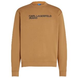 KARL LAGERFELD JEANS , Herr, Essential Logo Sweat, Regular Fit, Brun, XS KARL LAGERFELD JEANS , Herr, Essential Logo Sweat, Regular Fit, Brun, XS
