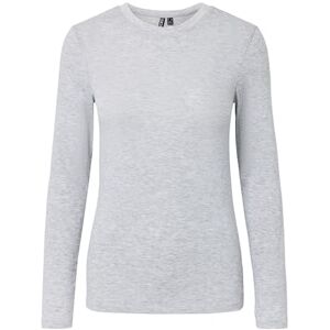 PIECES Damer Pcmaria Ls Top Noos Bc långärmad tröja, Ljusgrå melange, L PIECES Damer Pcmaria Ls Top Noos Bc långärmad tröja, Ljusgrå melange, L