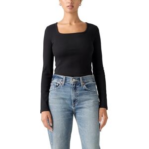 Levi's Essential Rib Slim Långärmad T-shirt för kvinnor, antracit natt, S Levi's Essential Rib Slim Långärmad T-shirt för kvinnor, antracit natt, S