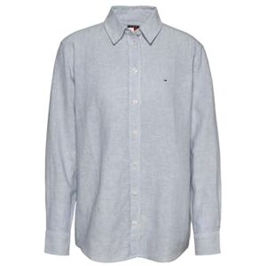 Tommy Jeans dam TJW RLX LINNSKJORTA L/S skjorta, blå, M, Blå (Colorado blå/randig), M Tommy Jeans dam TJW RLX LINNSKJORTA L/S skjorta, blå, M, Blå (Colorado blå/randig), M