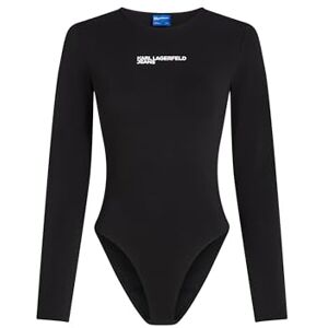 KARL LAGERFELD JEANS , Dam, Långärm Bodysuit Crew Neck, Bodycon Fit, Svart, M KARL LAGERFELD JEANS , Dam, Långärm Bodysuit Crew Neck, Bodycon Fit, Svart, M