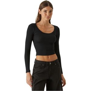Urban Classics Ladies Organic Rib Jersey Wide Neck Långärmad, svart, 4XL Urban Classics Ladies Organic Rib Jersey Wide Neck Långärmad, svart, 4XL