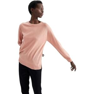 DeFacto Tröja normal passform för kvinnor – polotröja för toppar dam (rosa, S), rosa, S DeFacto Tröja normal passform för kvinnor – polotröja för toppar dam (rosa, S), rosa, S