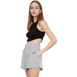 Trendyol Kvinnor, grå stickade shorts och bermudashorts, XS Trendyol Kvinnor, grå stickade shorts och bermudashorts, XS